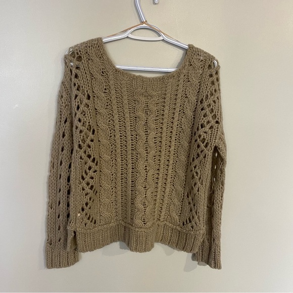 Free People sweater chunky cable knit - Picture 3 of 9